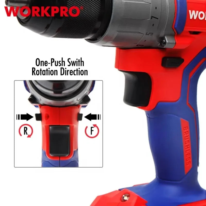 19+1 Torque Setting Brushless Cordless Power Drill Set with Lithium-Ion Battery Premium Power Drills