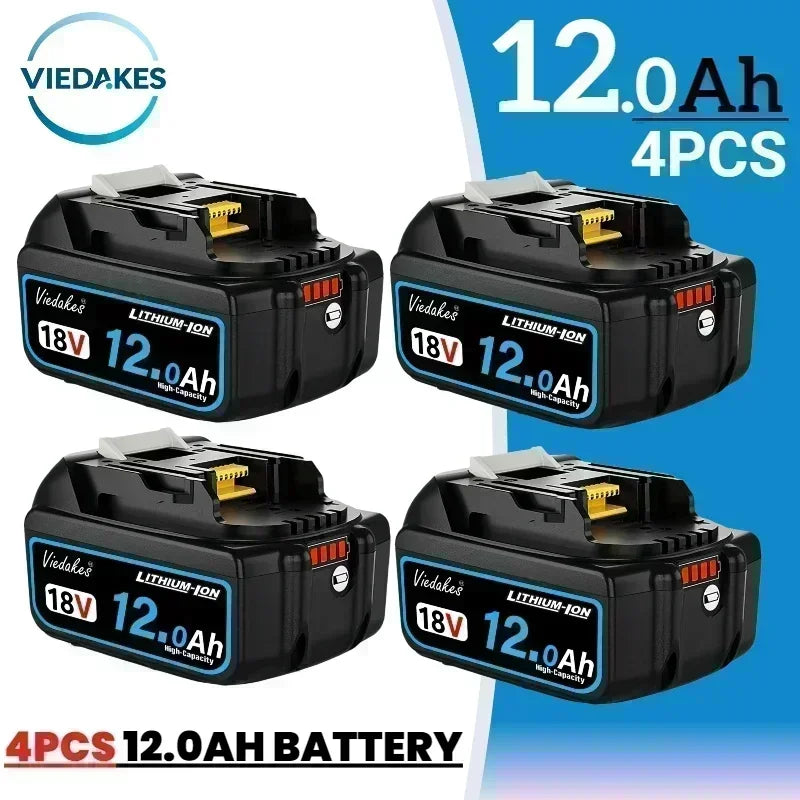 for Makita 18V 6.0/8.0/10.0/12.0Ah Battery - BL1860 Fast-Charging 3000+ Cycles for LXT Tools