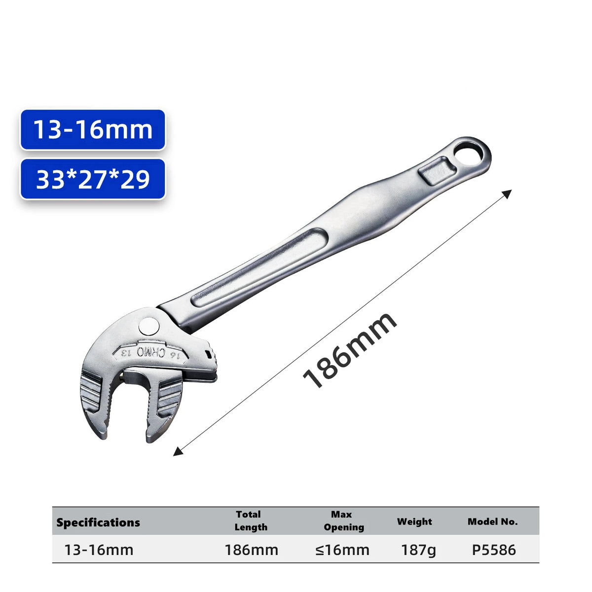 Multifunctional Heavy-Duty Crab Claw Wrench Adjustable Ratchet Wide Jaw Self-Locking Wrench for Home Automotive Pipe Manufacture