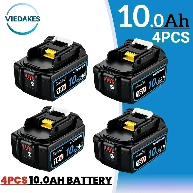 for Makita 18V 6.0/8.0/10.0/12.0Ah Battery - BL1860 Fast-Charging 3000+ Cycles for LXT Tools