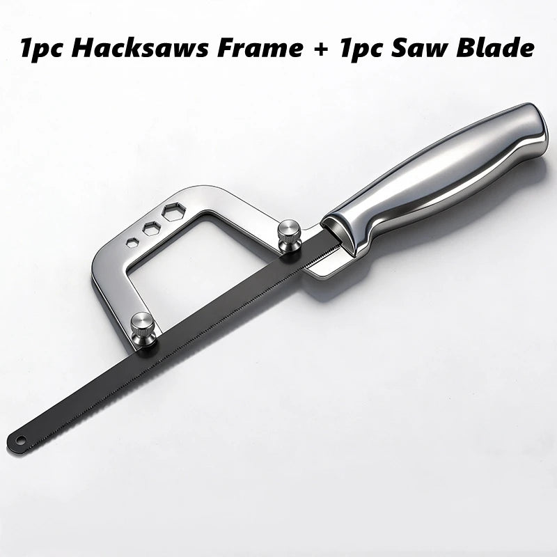 Mini Hacksaw Stainless Steel Frame Small Hacksaw Household DIY Small Handheld Saw Hand Saw for Wood / Plastic / Metal Cutting