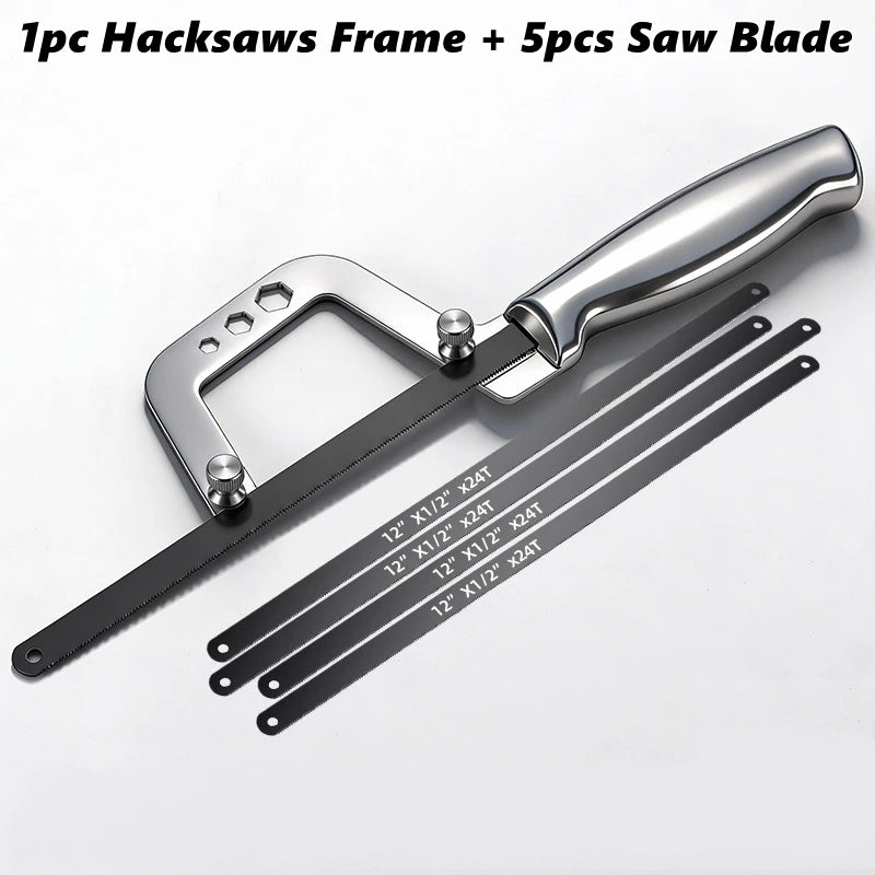 Mini Hacksaw Stainless Steel Frame Small Hacksaw Household DIY Small Handheld Saw Hand Saw for Wood / Plastic / Metal Cutting