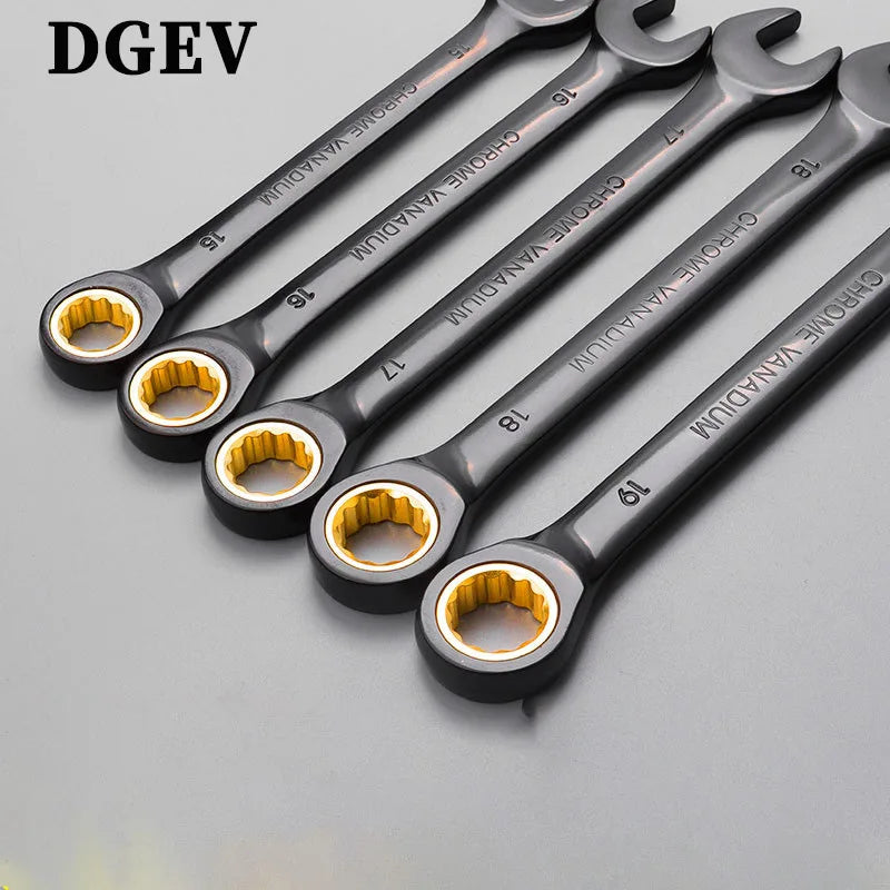 DGEV Universal Torx Wrench Adjustable Torque 8-19mm Ratchet Spanner for Bicycle Motorcycle Car Repair Tools Mechanical Tool