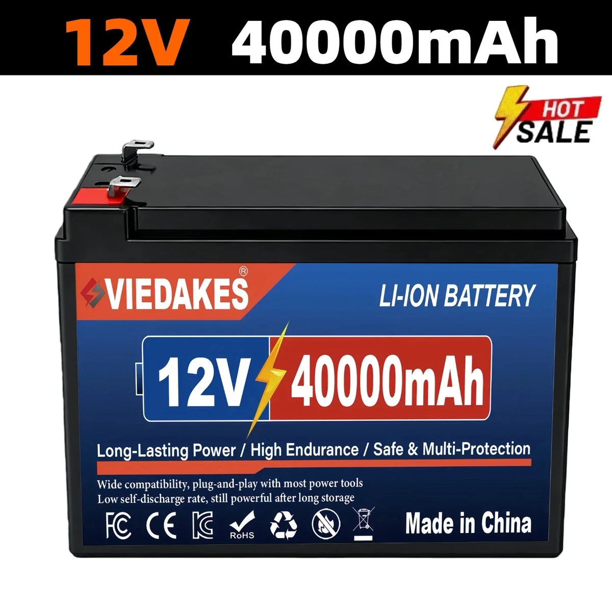 12V 10.5Ah Lithium Battery Rechargeable 12V Sprayer Battery Batería Para Pulverizador 12V with Built-in BMS 12.6V 3A Charger 30A