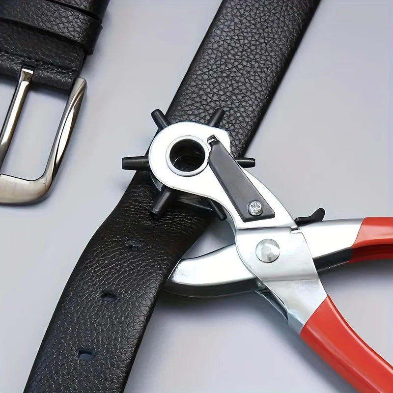 Leather Belt Hole Punch Plier Kit Hole Eyelet Puncher Sewing Machine Bag Watchband Strap Household Leathercraft Hand Tools Set