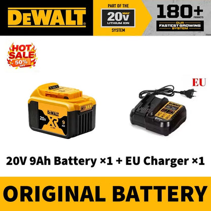 100% Original Dewalt 60V 9.0Ah Battery 18650 ‌Li-Ion 18V/20V 5.0Ah 6.0Ah Power Tool Battery High Power Rechargeable Battery
