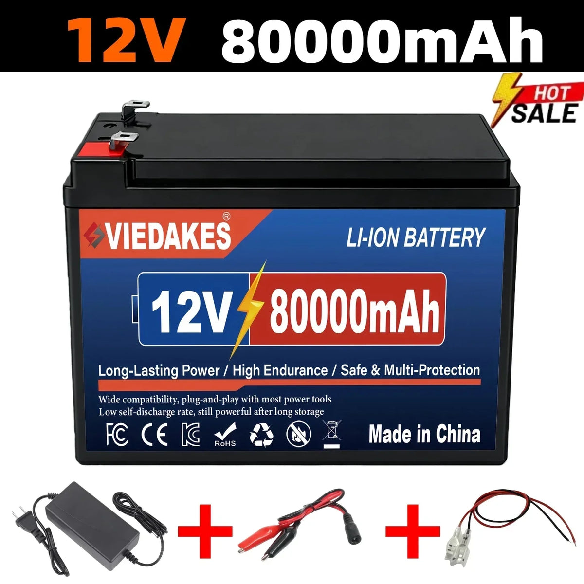 12V 10.5Ah Lithium Battery Rechargeable 12V Sprayer Battery Batería Para Pulverizador 12V with Built-in BMS 12.6V 3A Charger 30A