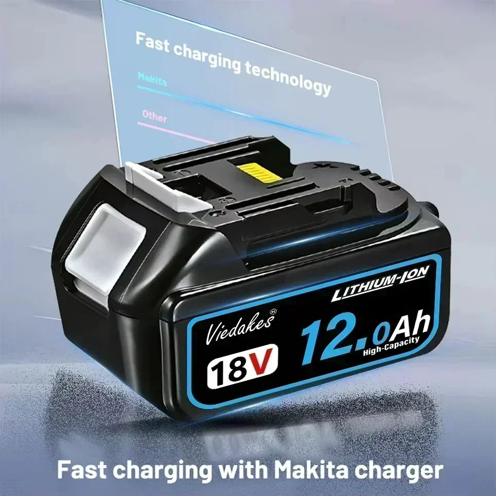 for Makita 18V 6.0/8.0/10.0/12.0Ah Battery - BL1860 Fast-Charging 3000+ Cycles for LXT Tools