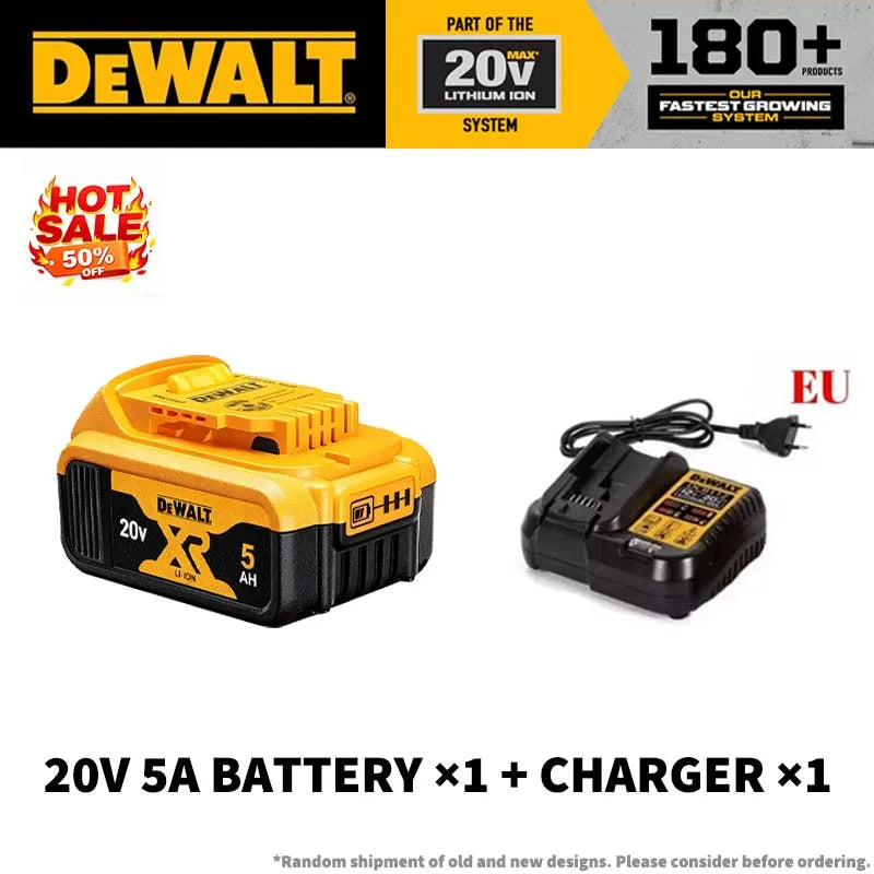 100% Original Dewalt 60V 9.0Ah Battery 18650 ‌Li-Ion 18V/20V 5.0Ah 6.0Ah Power Tool Battery High Power Rechargeable Battery