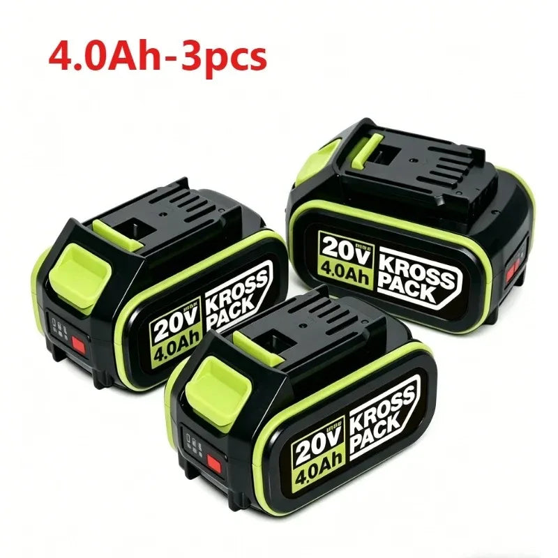 20V 6.0Ah KROSS PACK Rechargeable Lithium Ion Battery Compatible with WORX 20V Max Kross Pack Series Electric Tools WU279 WU535
