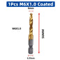 SIQICNC Shank Titanium Plated HSS Screw Thread Metric Tap Drill Bits Screw Machine Compound Tap M3 M4 M5 M6 M8 M10 Hand Tools