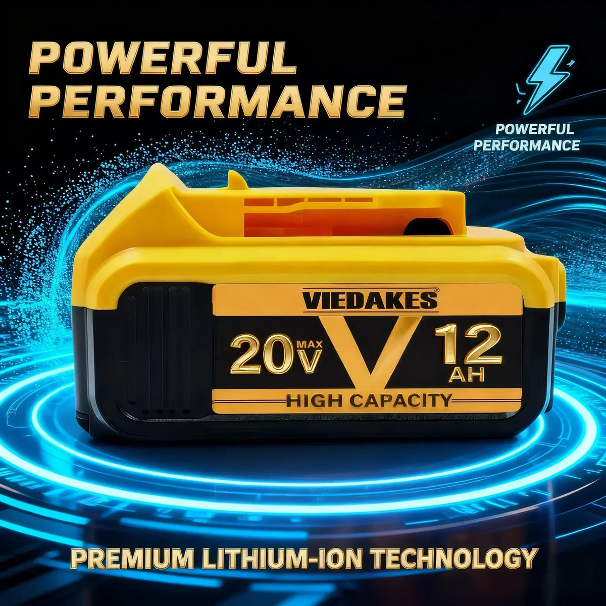 Replacement 20V 12.0Ah Lithium Battery for Dewalt DCD790 DCB200 Cordless Drill Impact Wrench Screwdriver Rechargeable Battery