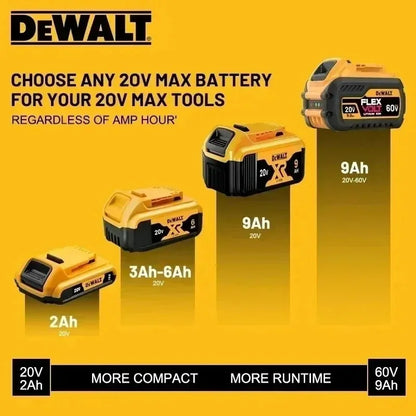 100% Original Dewalt 60V 9.0Ah Battery 18650 ‌Li-Ion 18V/20V 5.0Ah 6.0Ah Power Tool Battery High Power Rechargeable Battery