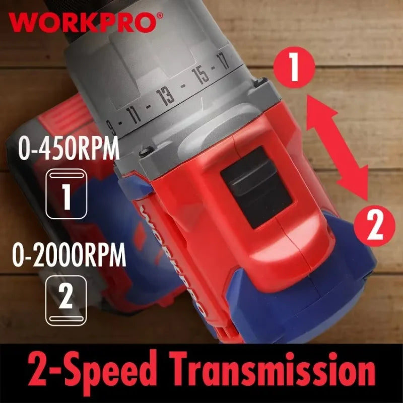 19+1 Torque Setting Brushless Cordless Power Drill Set with Lithium-Ion Battery Premium Power Drills