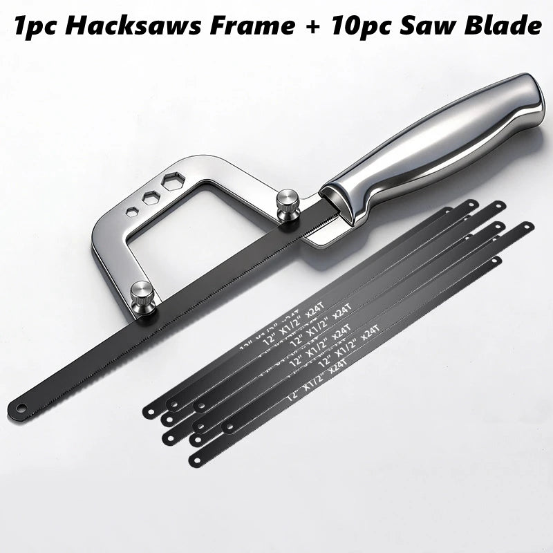 Mini Hacksaw Stainless Steel Frame Small Hacksaw Household DIY Small Handheld Saw Hand Saw for Wood / Plastic / Metal Cutting