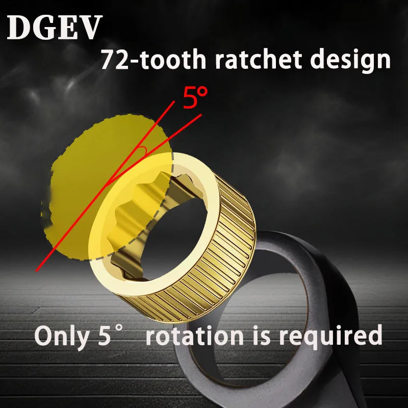 DGEV Universal Torx Wrench Adjustable Torque 8-19mm Ratchet Spanner for Bicycle Motorcycle Car Repair Tools Mechanical Tool