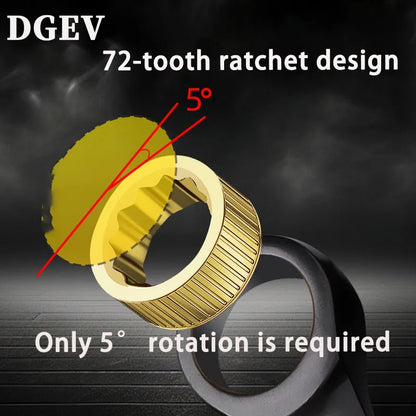 DGEV Universal Torx Wrench Adjustable Torque 8-19mm Ratchet Spanner for Bicycle Motorcycle Car Repair Tools Mechanical Tool