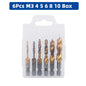 SIQICNC Shank Titanium Plated HSS Screw Thread Metric Tap Drill Bits Screw Machine Compound Tap M3 M4 M5 M6 M8 M10 Hand Tools