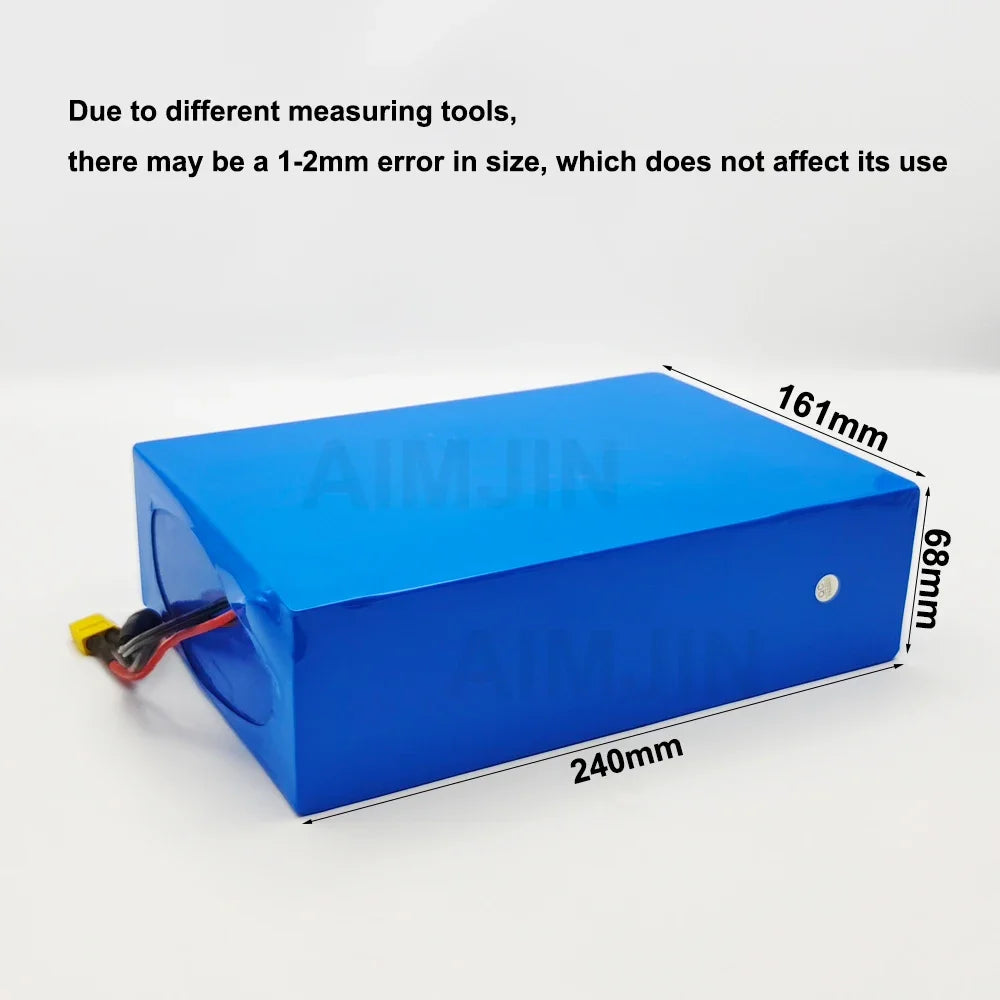 48V 30Ah 30000mAh 18650 13S8P Lithium Battery Pack Large Capacity Suitable for 48V 250-1500W Built-in BMS+54.6V2A Charger