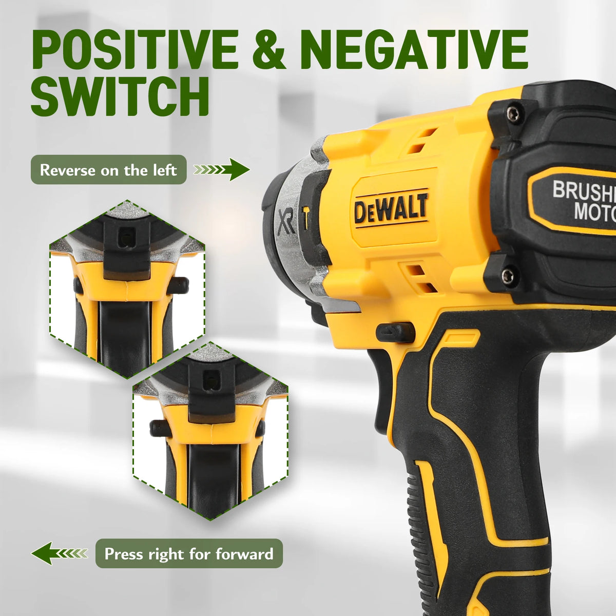 DEWALT DCF922 20V Compact Impact Wrench Brushless Motor Professional Tool For Truck Repair And Assembly