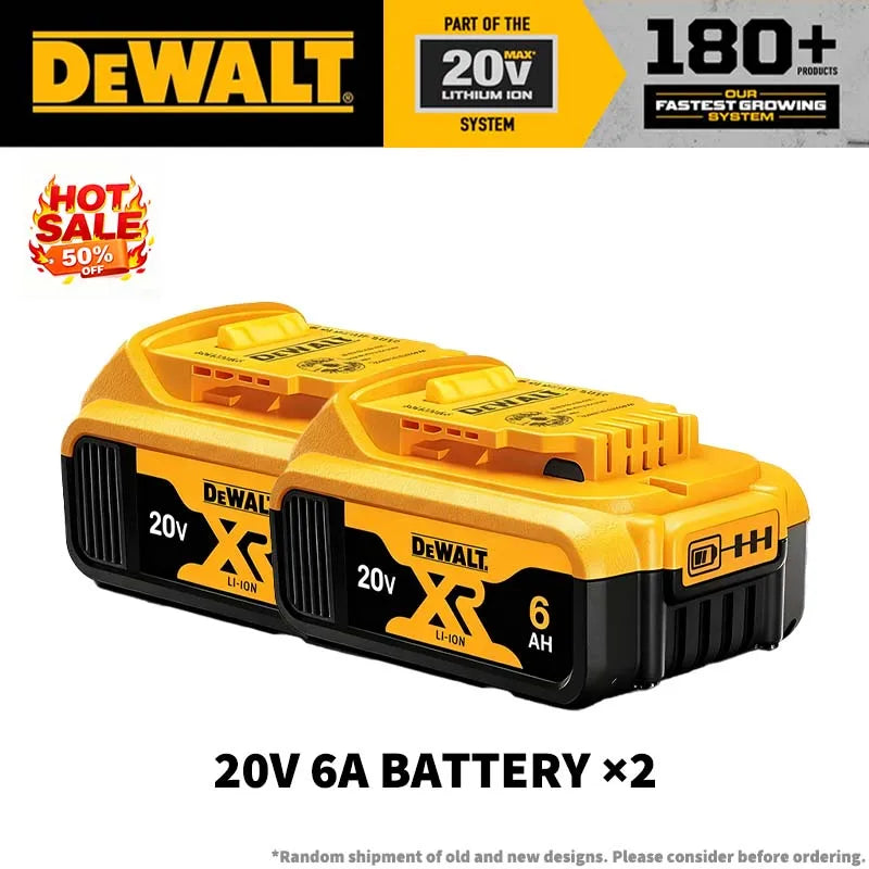 100% Original Dewalt 60V 9.0Ah Battery 18650 ‌Li-Ion 18V/20V 5.0Ah 6.0Ah Power Tool Battery High Power Rechargeable Battery