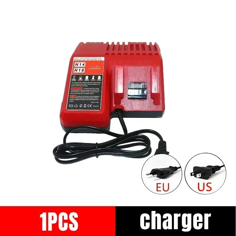 18V 9Ah Lithium-Ion Battery for Milwaukee High Power Replacement Battery for 18V Cordless Power Tools 18650 Cell Li-ion Battery