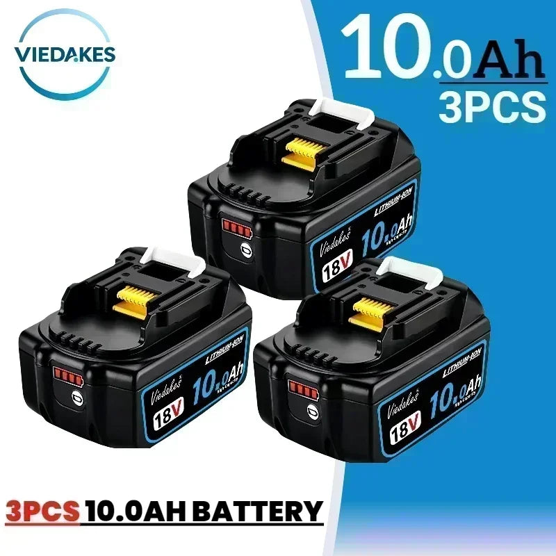 for Makita 18V 6.0/8.0/10.0/12.0Ah Battery - BL1860 Fast-Charging 3000+ Cycles for LXT Tools