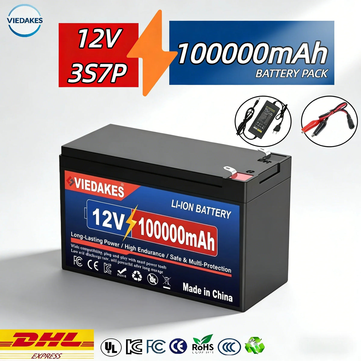 12V 10.5Ah Lithium Battery Rechargeable 12V Sprayer Battery Batería Para Pulverizador 12V with Built-in BMS 12.6V 3A Charger 30A