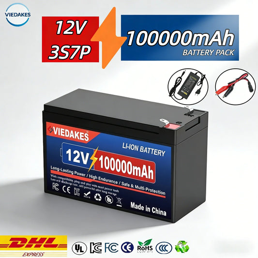 12V 10.5Ah Lithium Battery Rechargeable 12V Sprayer Battery Batería Para Pulverizador 12V with Built-in BMS 12.6V 3A Charger 30A