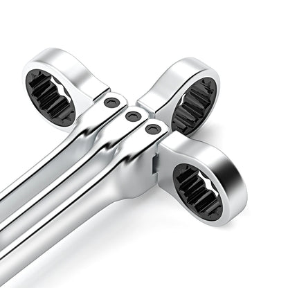 Flex-head Ratcheting Wrench Set,1Pcs Metric 6-24mm Chrome Vanadium Steel Universal Spanners for Car Repair Hand Tools
