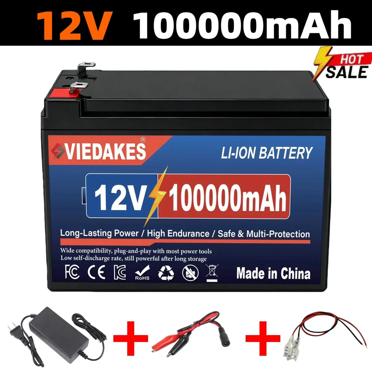 100Ah 12V 3S7P High Capacity Battery Pack, for Kids ATV Power Wheels, Flat Voltage Discharge Curve No Memory Effect