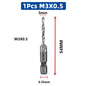 SIQICNC Shank Titanium Plated HSS Screw Thread Metric Tap Drill Bits Screw Machine Compound Tap M3 M4 M5 M6 M8 M10 Hand Tools