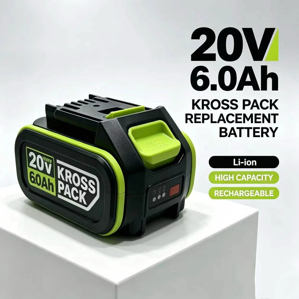 20V 6.0Ah KROSS PACK Rechargeable Lithium Ion Battery Compatible with WORX 20V Max Kross Pack Series Electric Tools WU279 WU535