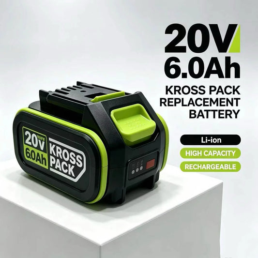 20V 6.0Ah KROSS PACK Rechargeable Lithium Ion Battery Compatible with WORX 20V Max Kross Pack Series Electric Tools WU279 WU535