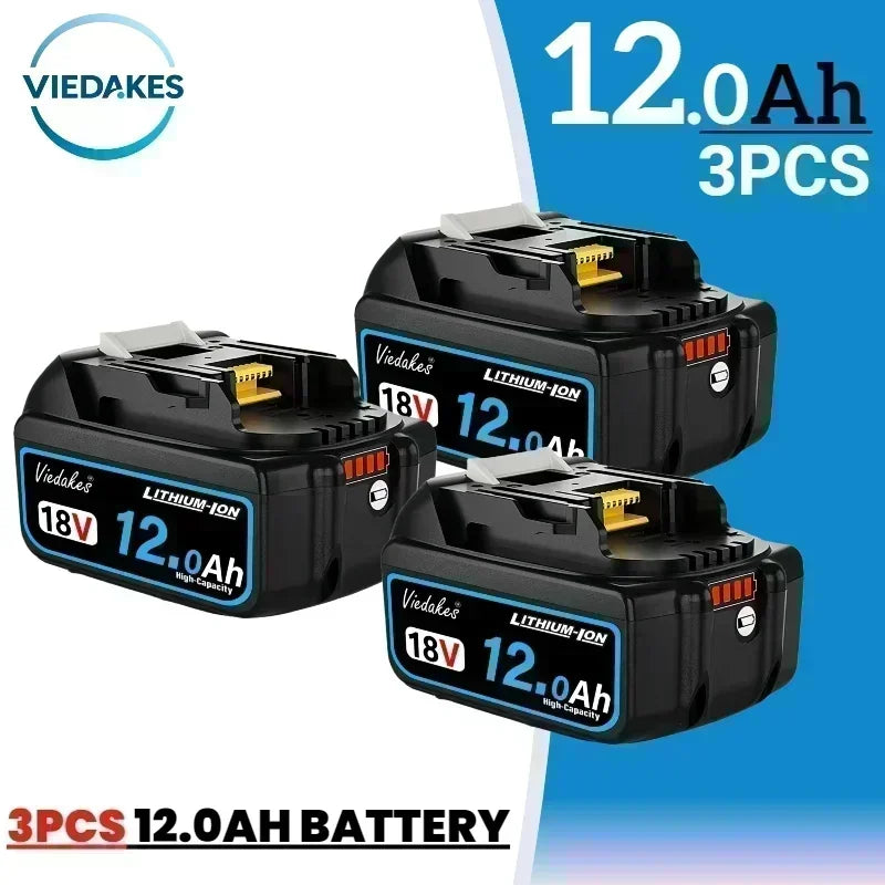 for Makita 18V 6.0/8.0/10.0/12.0Ah Battery - BL1860 Fast-Charging 3000+ Cycles for LXT Tools