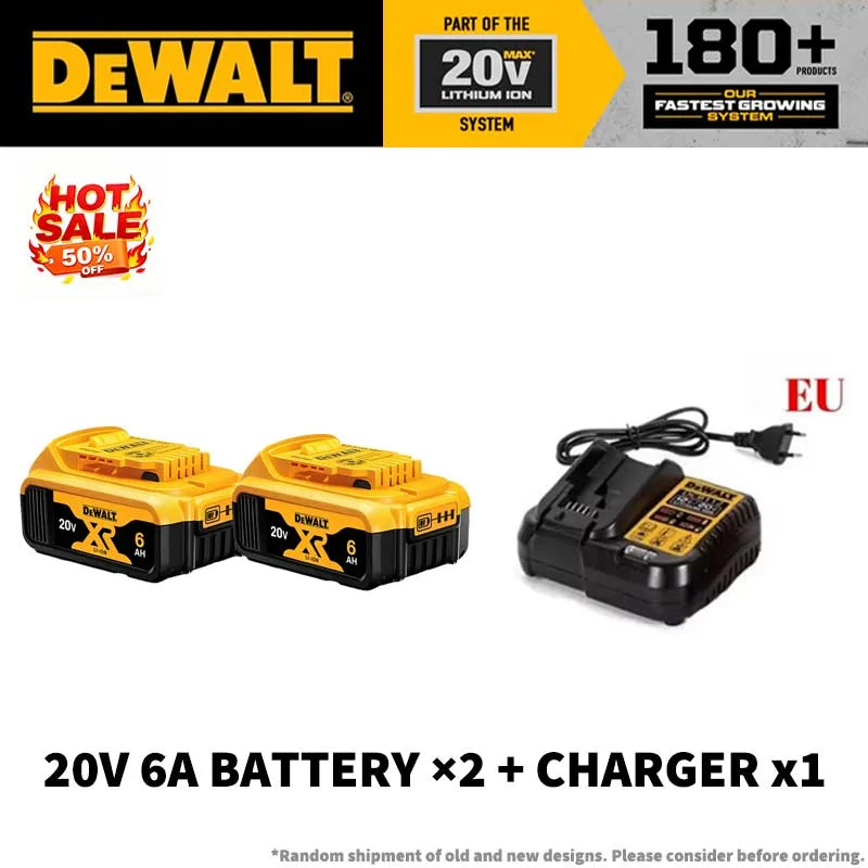 100% Original Dewalt 60V 9.0Ah Battery 18650 ‌Li-Ion 18V/20V 5.0Ah 6.0Ah Power Tool Battery High Power Rechargeable Battery