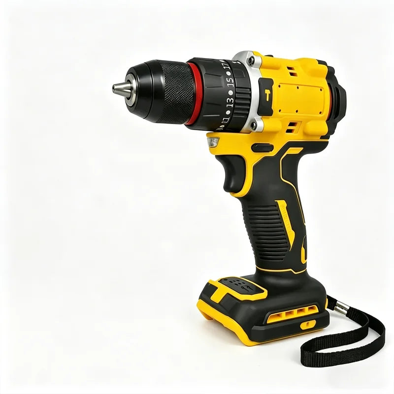 Compact Cordless Brushless Impact Drill LED Light Powerful Multi-functional Electric Power Tool 20V Battery
