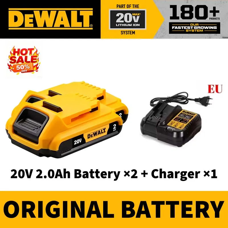 100% Original Dewalt 60V 9.0Ah Battery 18650 ‌Li-Ion 18V/20V 5.0Ah 6.0Ah Power Tool Battery High Power Rechargeable Battery