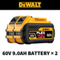 100% Original Dewalt 60V 9.0Ah Battery 18650 ‌Li-Ion 18V/20V 5.0Ah 6.0Ah Power Tool Battery High Power Rechargeable Battery