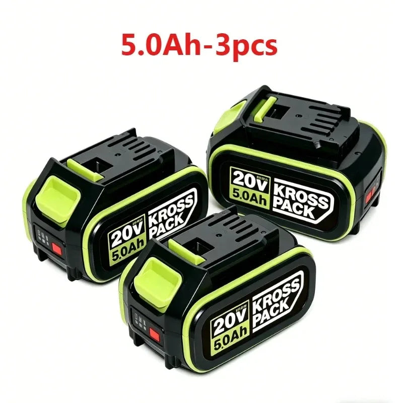 20V 6.0Ah KROSS PACK Rechargeable Lithium Ion Battery Compatible with WORX 20V Max Kross Pack Series Electric Tools WU279 WU535