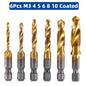 SIQICNC Shank Titanium Plated HSS Screw Thread Metric Tap Drill Bits Screw Machine Compound Tap M3 M4 M5 M6 M8 M10 Hand Tools