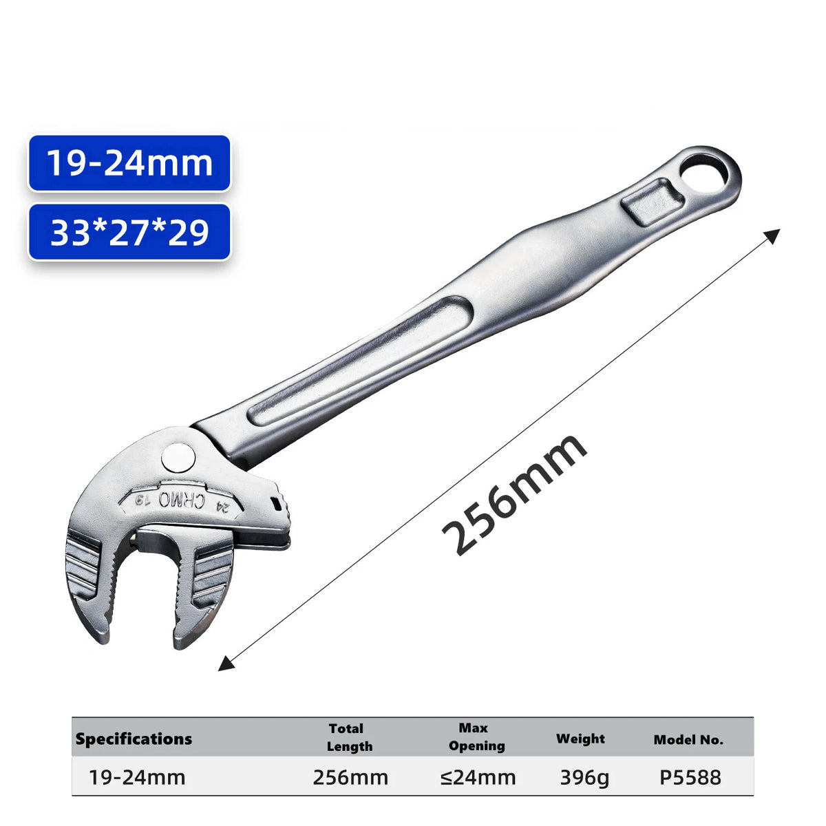 Multifunctional Heavy-Duty Crab Claw Wrench Adjustable Ratchet Wide Jaw Self-Locking Wrench for Home Automotive Pipe Manufacture
