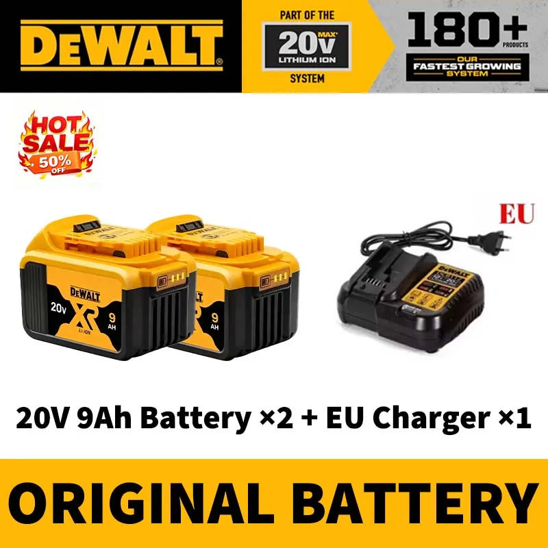 DEWALT Power 18V/20V 2.0Ah 5.0Ah 6.0Ah 9.0Ah Power Tools Battery Charger Combo DCB200,DCB202,DCB205,DCB206,DCB209,DCB184