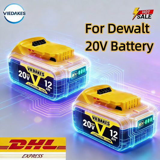 Replacement 20V 12.0Ah Lithium Battery for Dewalt DCD790 DCB200 Cordless Drill Impact Wrench Screwdriver Rechargeable Battery