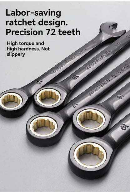DGEV Universal Torx Wrench Adjustable Torque 8-19mm Ratchet Spanner for Bicycle Motorcycle Car Repair Tools Mechanical Tool