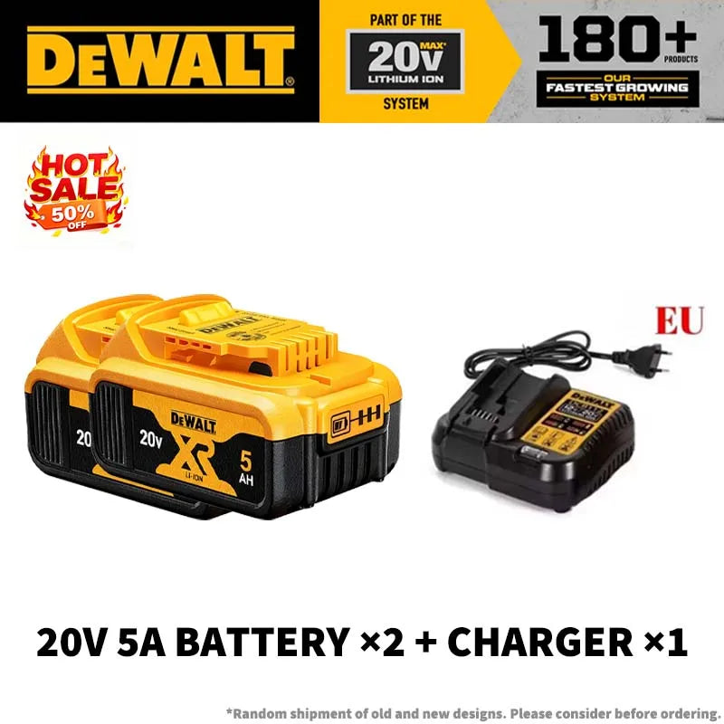 100% Original Dewalt 60V 9.0Ah Battery 18650 ‌Li-Ion 18V/20V 5.0Ah 6.0Ah Power Tool Battery High Power Rechargeable Battery