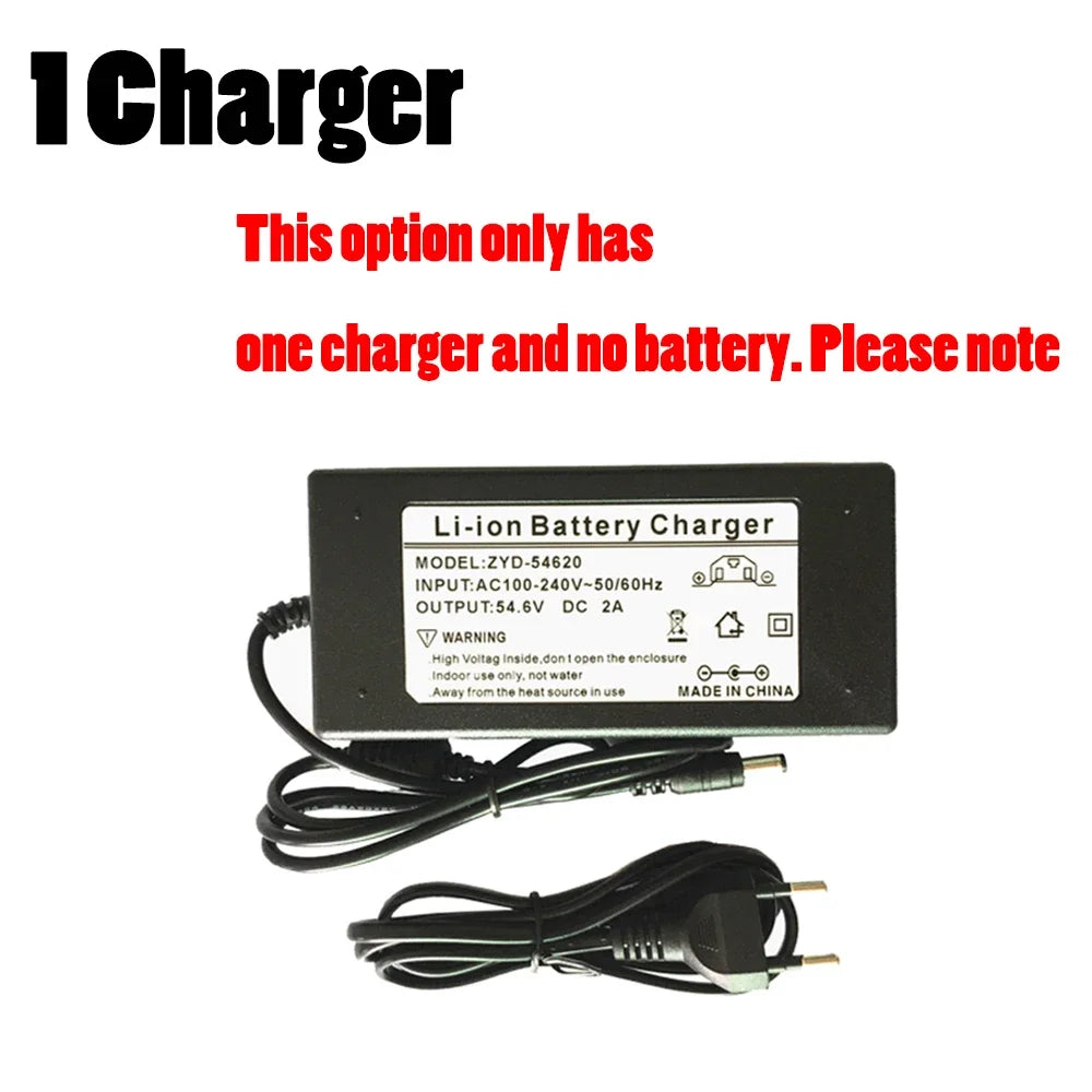 48V 30Ah 30000mAh 18650 13S8P Lithium Battery Pack Large Capacity Suitable for 48V 250-1500W Built-in BMS+54.6V2A Charger