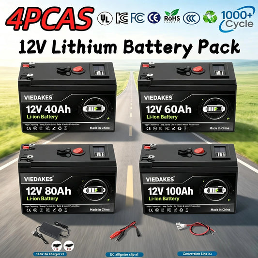 12V Lithium Battery Pack 3S7P 60000mAh with BMS for Electric Scooter Power Tool Replacement Over-discharge Protection