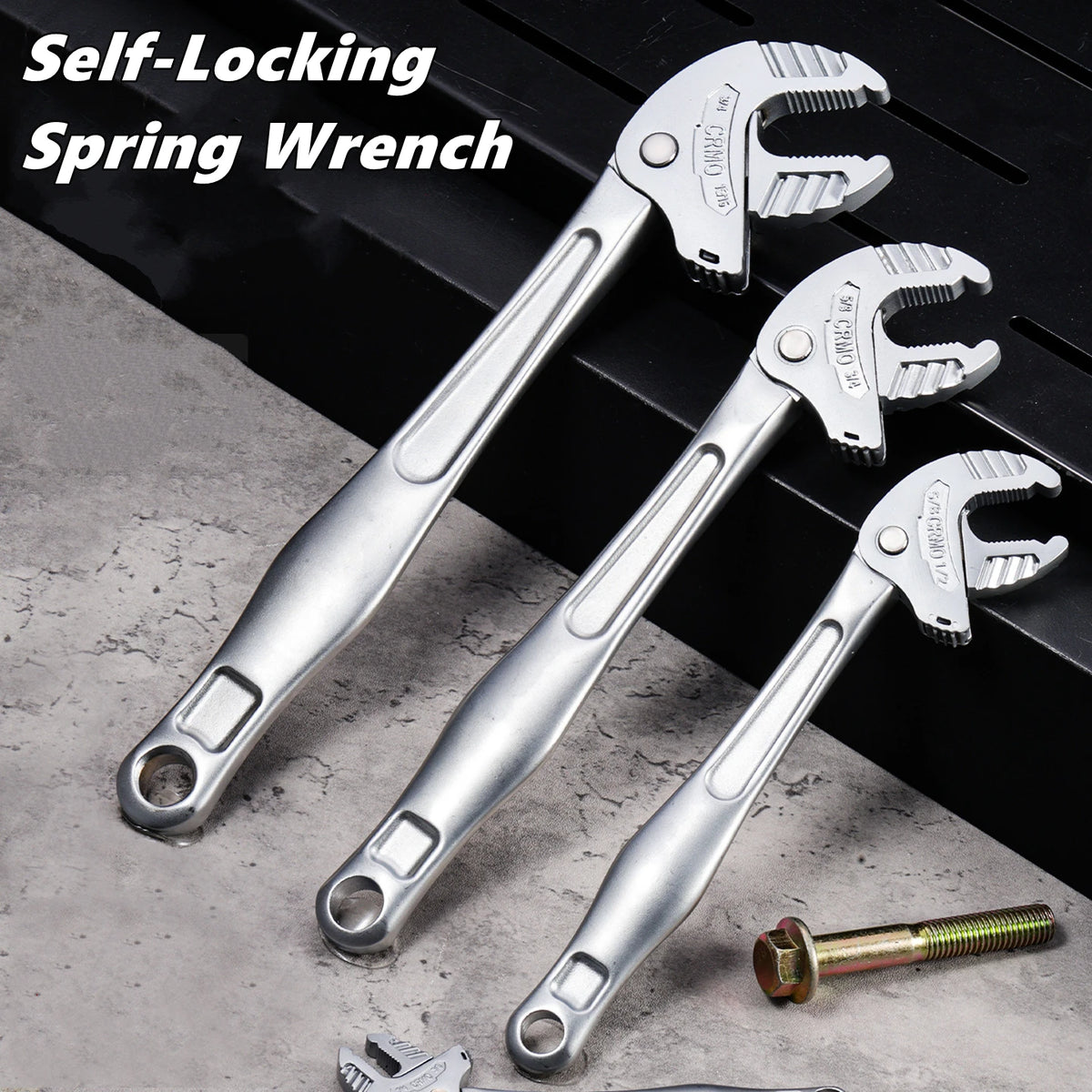 Multifunctional Heavy-Duty Crab Claw Wrench Adjustable Ratchet Wide Jaw Self-Locking Wrench for Home Automotive Pipe Manufacture