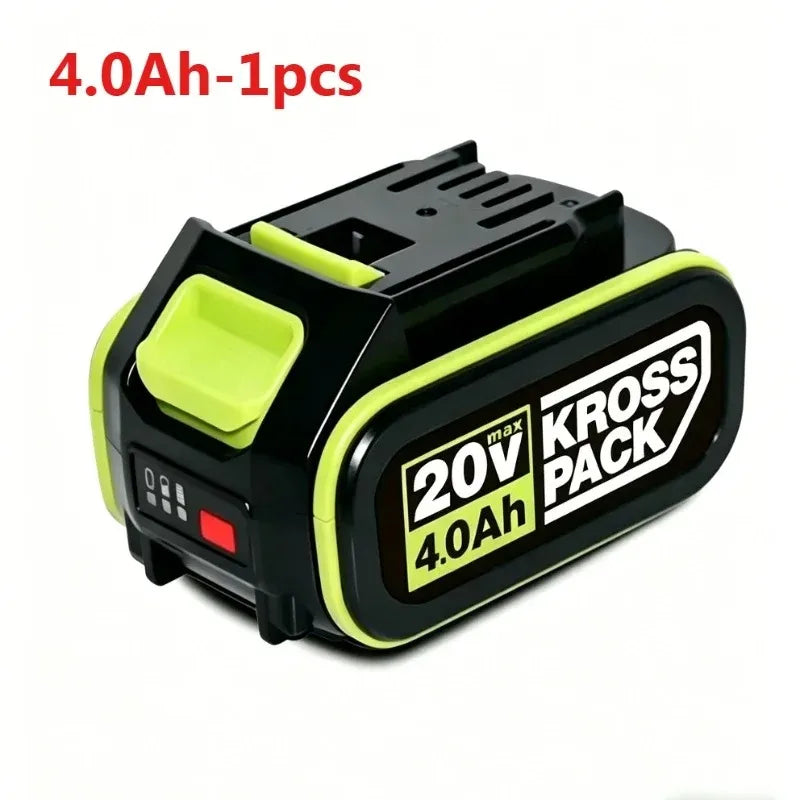 20V 6.0Ah KROSS PACK Rechargeable Lithium Ion Battery Compatible with WORX 20V Max Kross Pack Series Electric Tools WU279 WU535